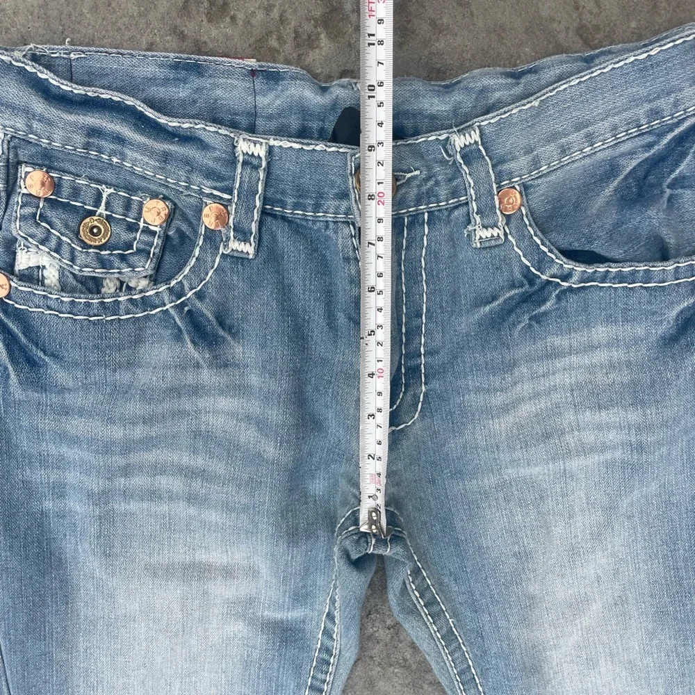 true religion Low Rise Super T Flare Jean Women's Blue Flared Jeans - Picture 8 of 11